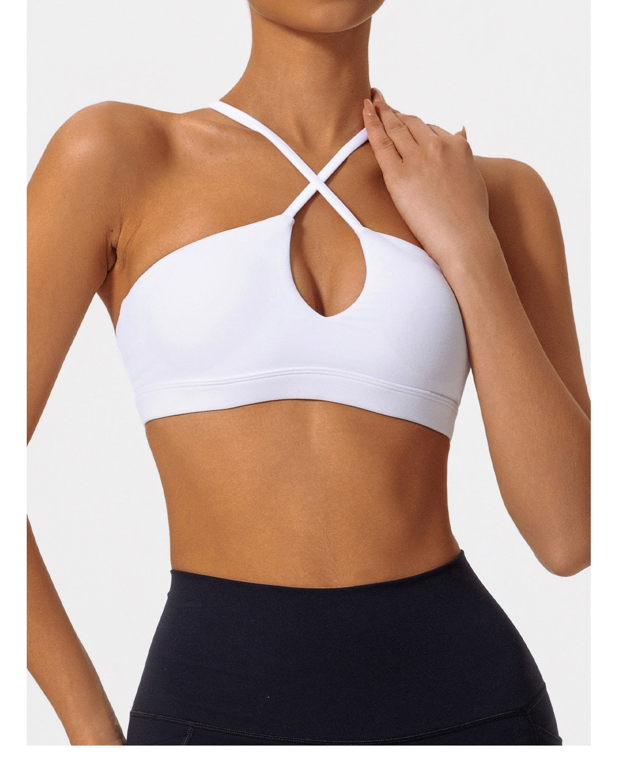 CrossAura Halter Sculpt Sports Bra