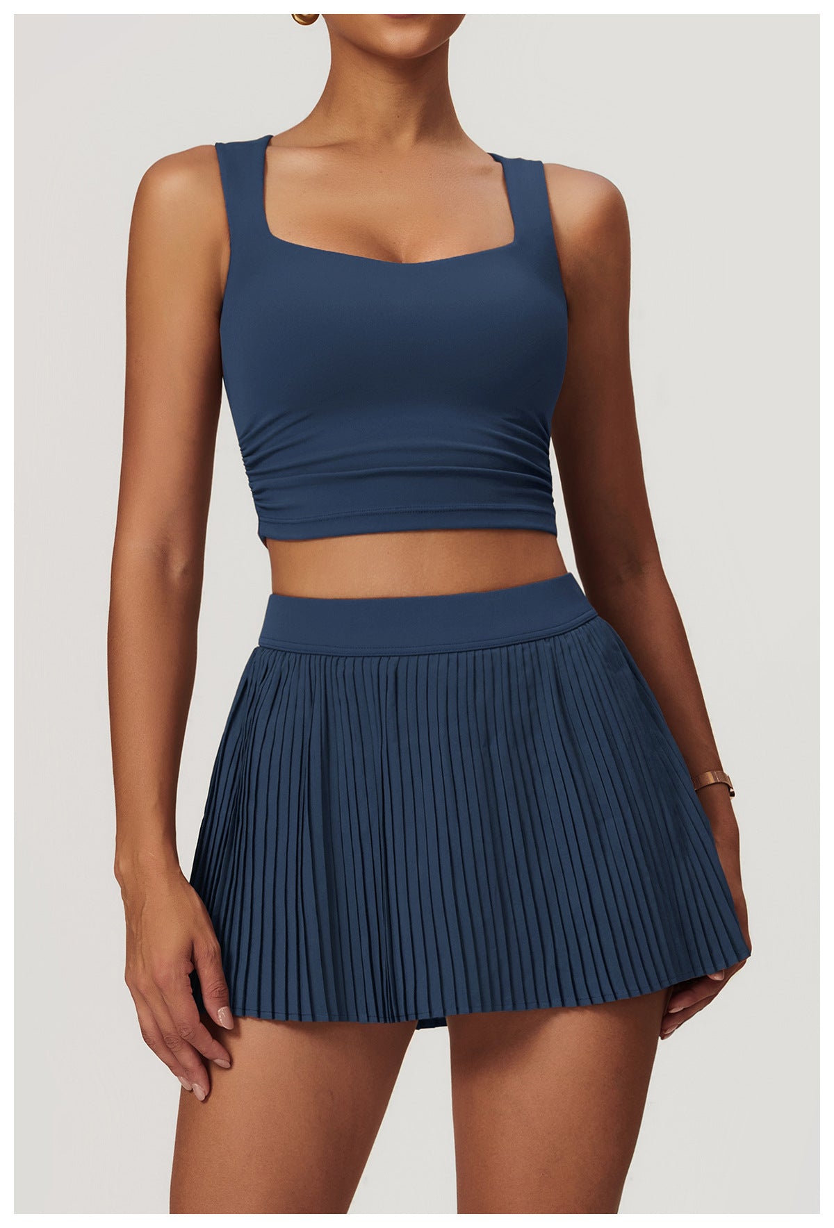 PureLine Square-Neck Padded Crop Top