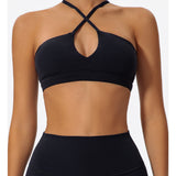 CrossAura Halter Sculpt Sports Bra