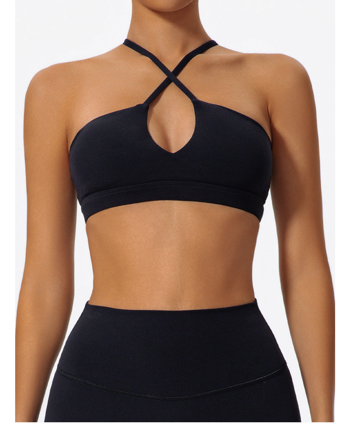 CrossAura Halter Sculpt Sports Bra