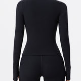 FlexContour Zip-Neck Full Sleeves Top