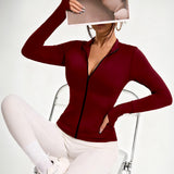 SoftSculpt Active Zip Jacket - Maroon