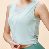 Breeze Mesh Crop – Mint Glow