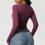 SculptFit Long Sleeve Crop Top