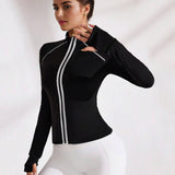 SwiftLine Performance Zip-Up Jacket - Black