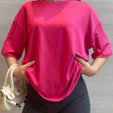 FlexEase Relaxed Fit Tee - Fuchsia Pink