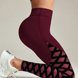 PowerMesh Curve Leggings - Burgundy