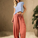 FlowEase Double-Hem Tee - Pastel Blue