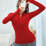 FlexCurve Performance Half-Zip Top - Red