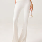 SnowFlex Ribbed Flare Pants – Whiteout