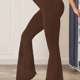 Leisure Flare Leggings - Brown