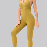 Golden Hour Halter Jumpsuit - Gold