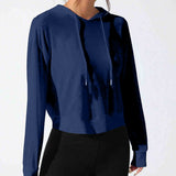 BreezeBack Active Hoodie - Navy Blue