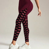 PowerMesh Curve Leggings - Burgundy