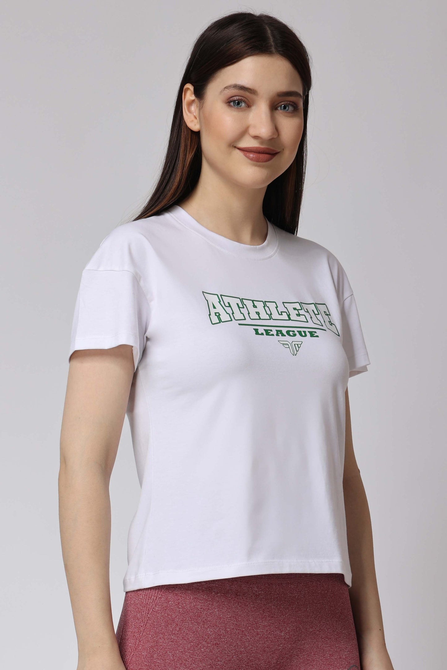 Women's Cotton Lycra Tee - White