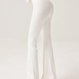 SnowFlex Ribbed Flare Pants – Whiteout
