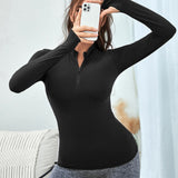 FlexCurve Performance Half-Zip Top - Black