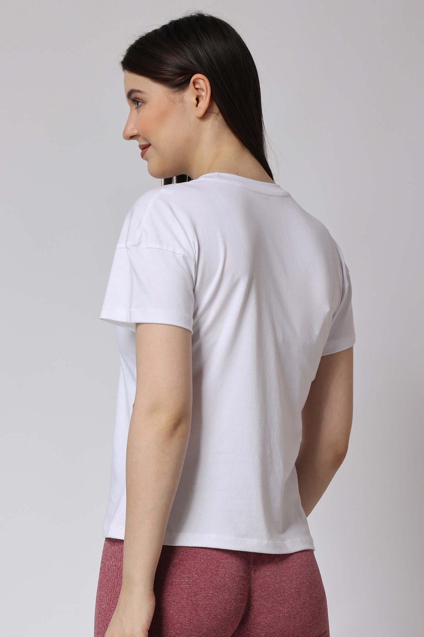 Women's Cotton Lycra Tee - White