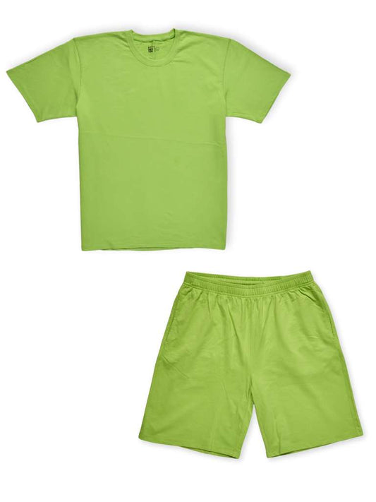 Men's Leisure Coord Set - Neon Green