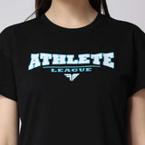 Women's Cotton Lycra Tee - Black