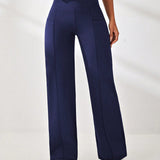 MoveFree Straight Fit Trousers - Navy Blue