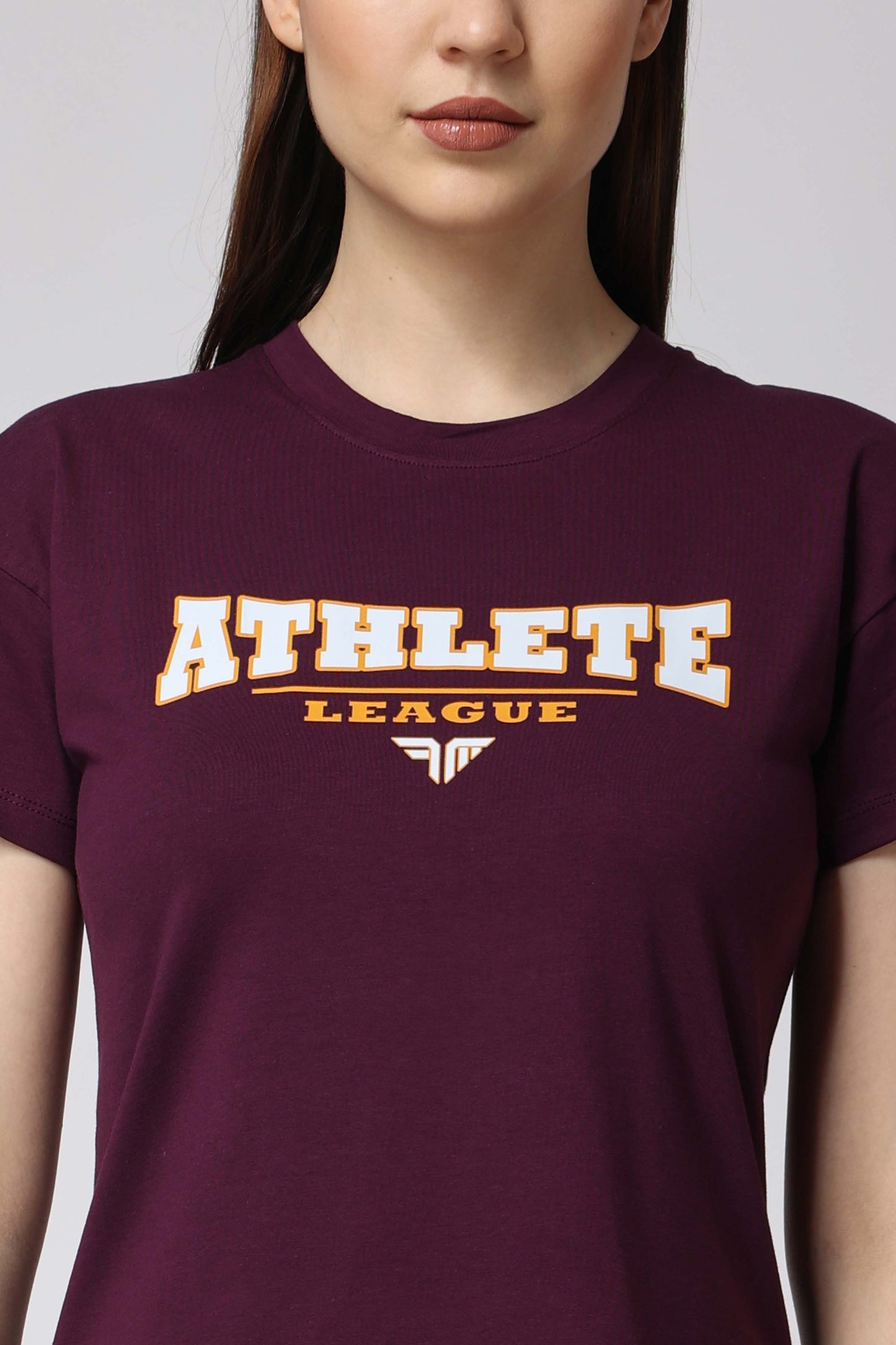 Women's Cotton Lycra Tee - Purple