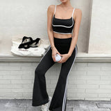 ActiveLine Strappy Crop Set - Black