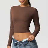 SculptFit Long Sleeve Crop Top