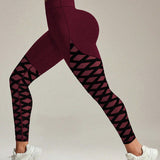 PowerMesh Curve Leggings - Burgundy