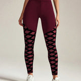 PowerMesh Curve Leggings - Burgundy