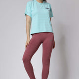 Women's Polyester Tee - Sky Blue