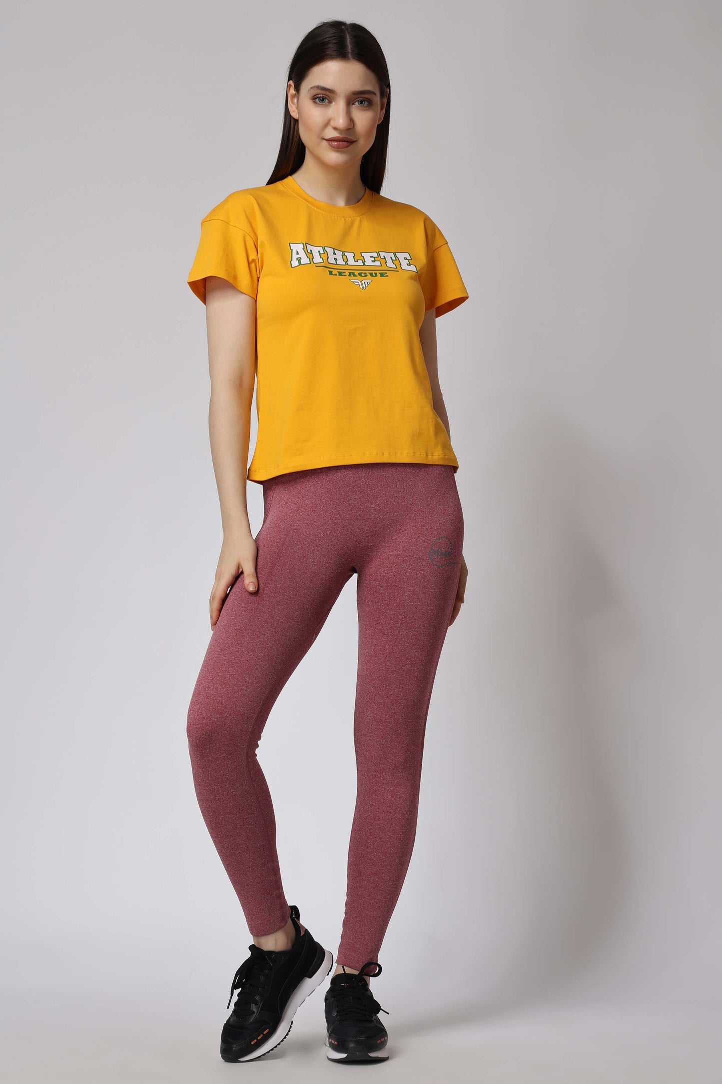 Women's Cotton Lycra Tee - Yellow