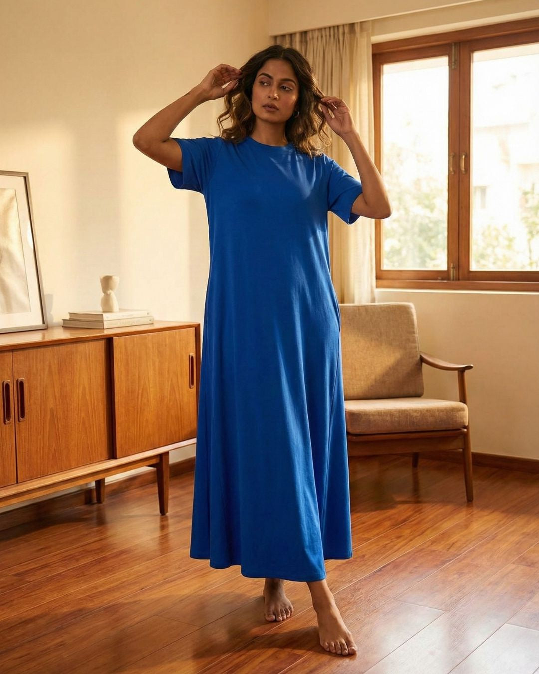 Women's Cotton Lycra Leisure Dress