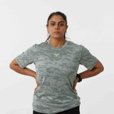 Women's Jacqaurd Workout/Training Tee - Grey