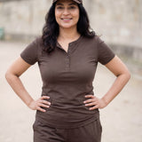 La Forme Henley Half Sleeve Top