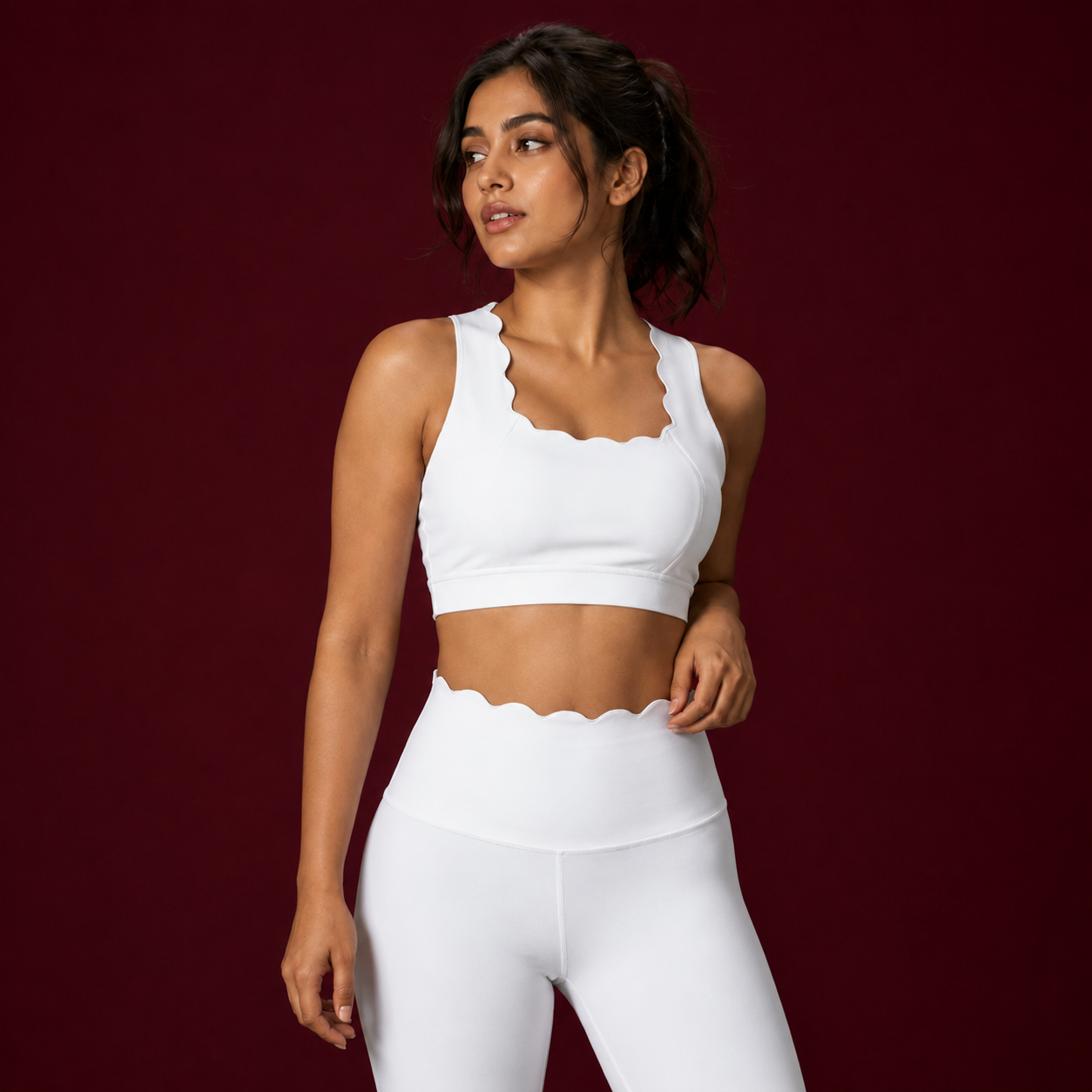 Scallopé Crossback Padded Sports Bra