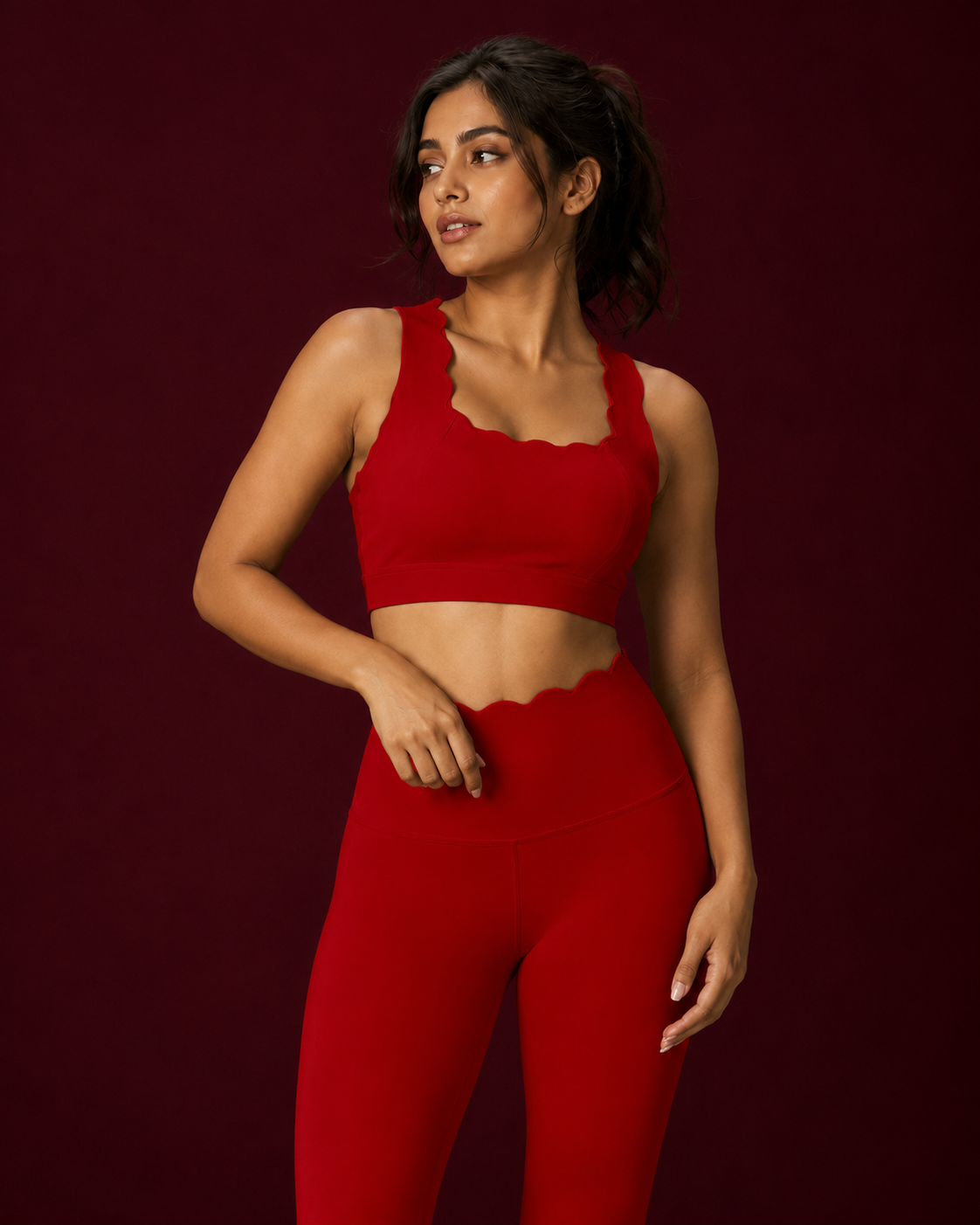 Scallopé Crossback Padded Sports Bra