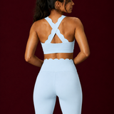 Scallopé Crossback Padded Sports Bra