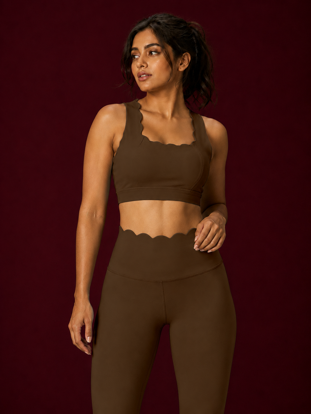 Scallopé Crossback Padded Sports Bra