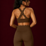 Scallopé Crossback Padded Sports Bra