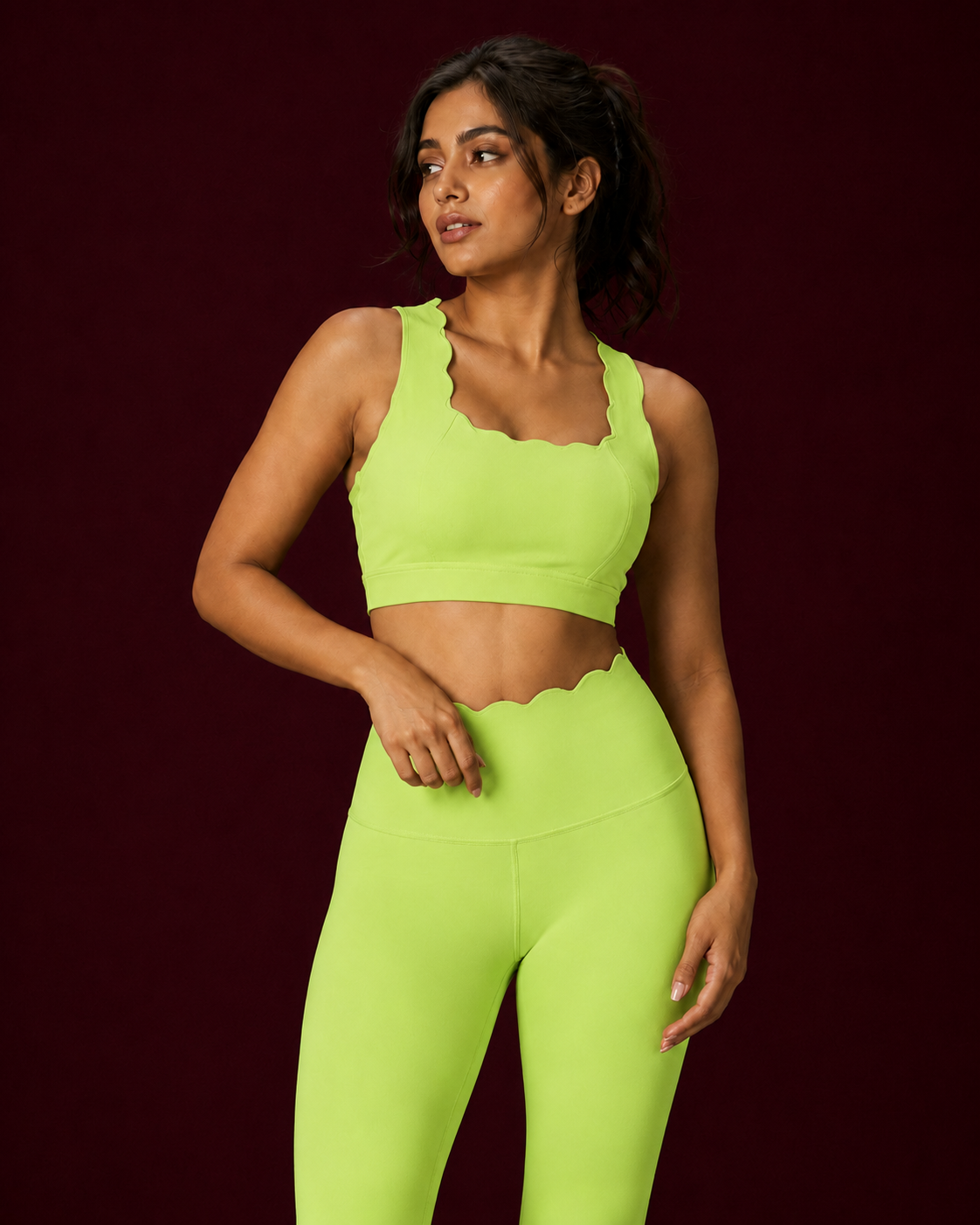 Scallopé Crossback Padded Sports Bra