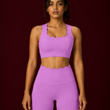 Scallopé Crossback Padded Sports Bra