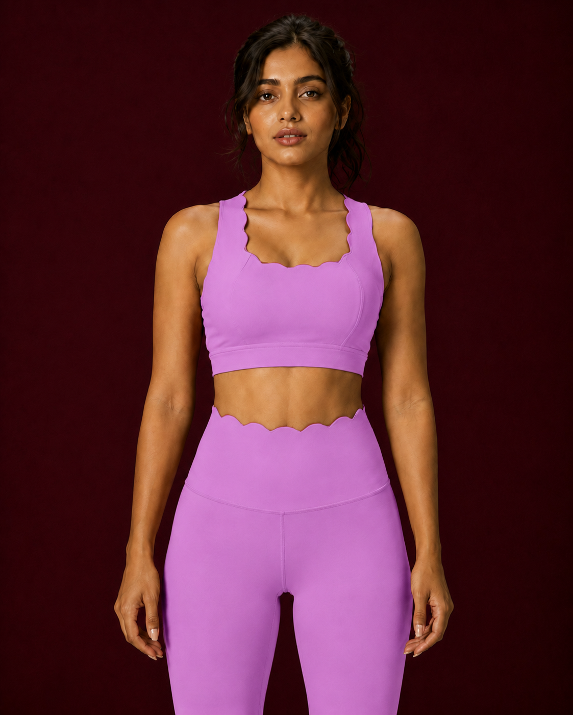 Scallopé Crossback Padded Sports Bra