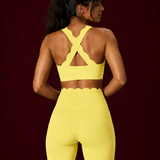 Scallopé Crossback Padded Sports Bra