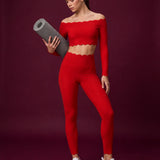 Scallopé High-Waist Leggings