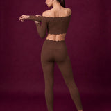 Scallopé High-Waist Leggings