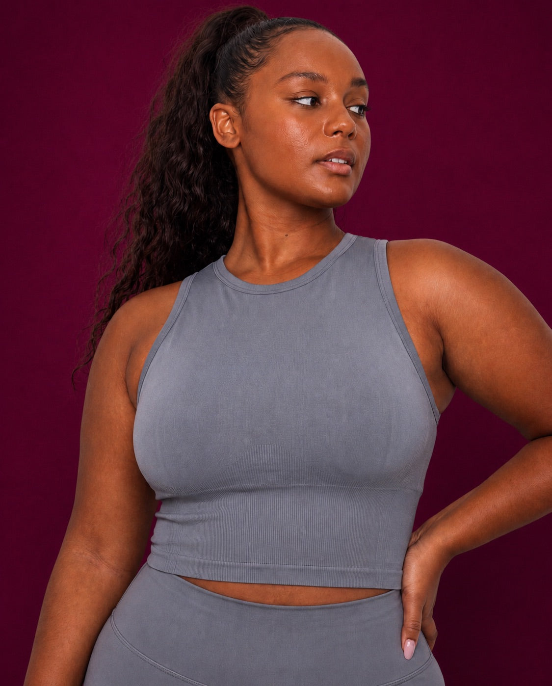 CrewForm Seamless Padded Crop Tank Top