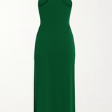 Halo Racerback Dress - Bottle Green