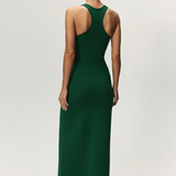 Halo Racerback Dress - Bottle Green