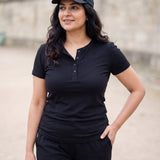 La Forme Henley Half Sleeve Top